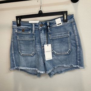 blue jean shorts